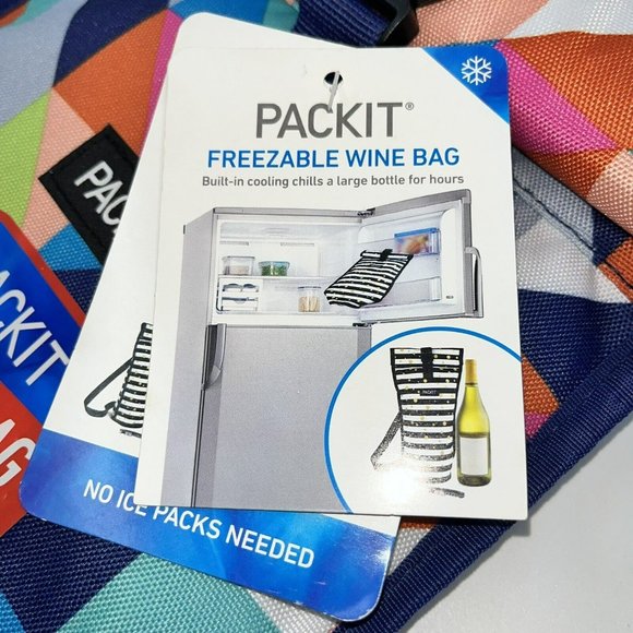 NEW Packit Freezer Wine Bag Carrier Storage Gel Insulated Holds Large - Picture 3 of 4